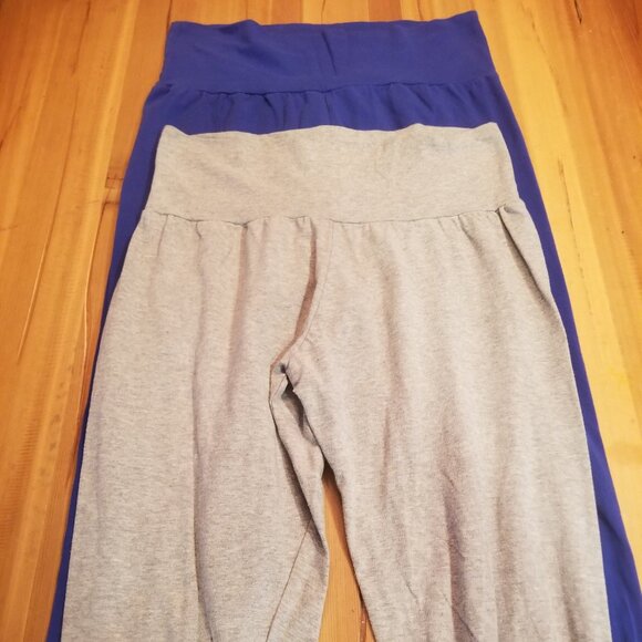 Women's Emily Chen Leggings Yoga Pants Long Inseam Navy/Gray - Size XL Long - Picture 1 of 5